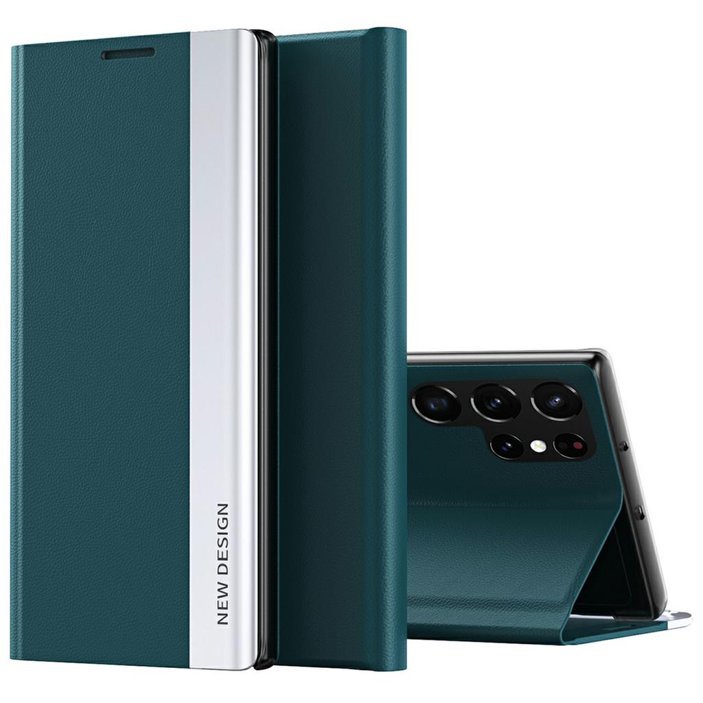 For Samsung Galaxy S25 Ultra Case Anti-Drop Leather Phone Cover with Stand AVE