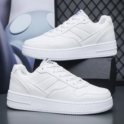 Men's Thick Soled Casual Small White Shoes Four Seasons Outdoor Breathable Comfort Versatile Walking Shoes Student Running Shoes
