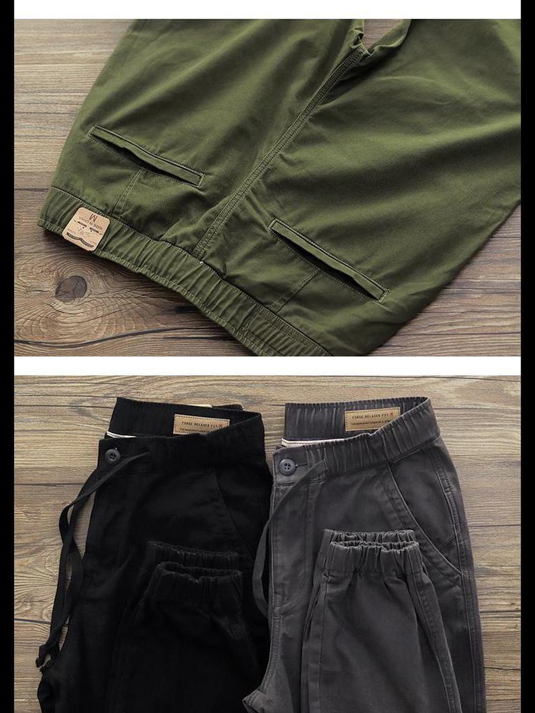 Herren Sommer Baumwolle Lose Bündchen Neun-Punkt Casual Sport Overall