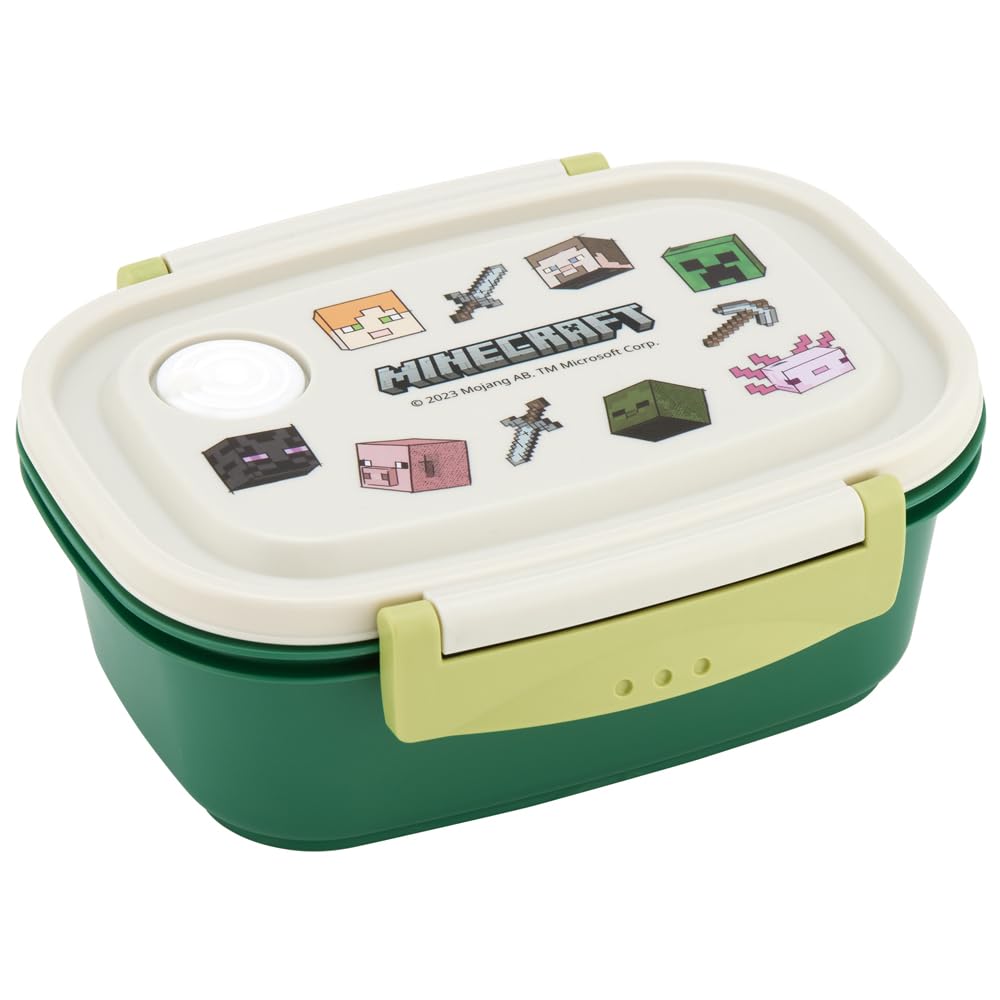 Skater Easy Light Bento Sealable Storage Minecraft Explore Made in & Box, Medium, 550ml, Microwaveable, Container, More, Japan, XPM4-A