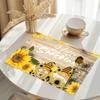 4pcs/1 Set Linen Placemats, Sunflower and Gnome Design Placemats, Table Decor, Home Decor,Party Catering Decor, Holiday Placemats,12x18 Inch Placemats