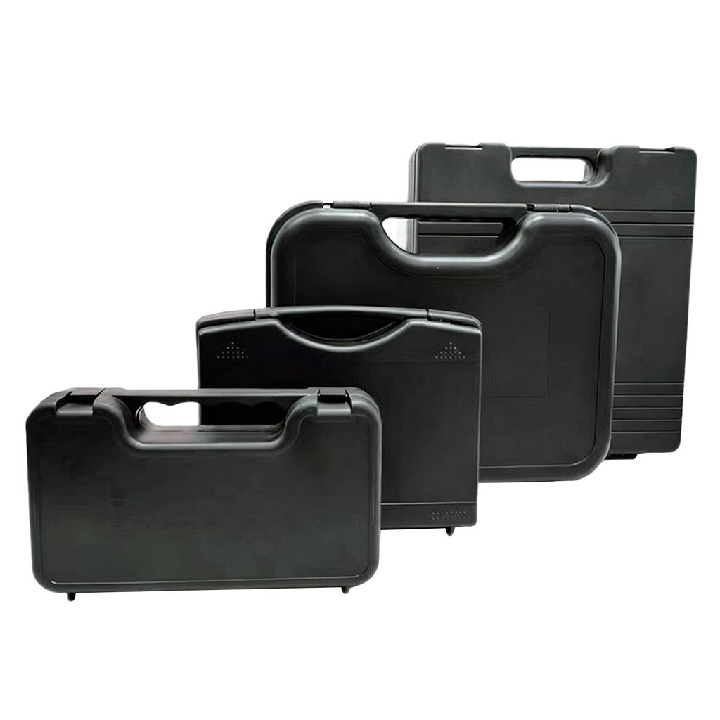 Strong Plastic Microphone Travel Case with Shock Absorbing Interior & Secure Locking Mechanism for Device Transportation