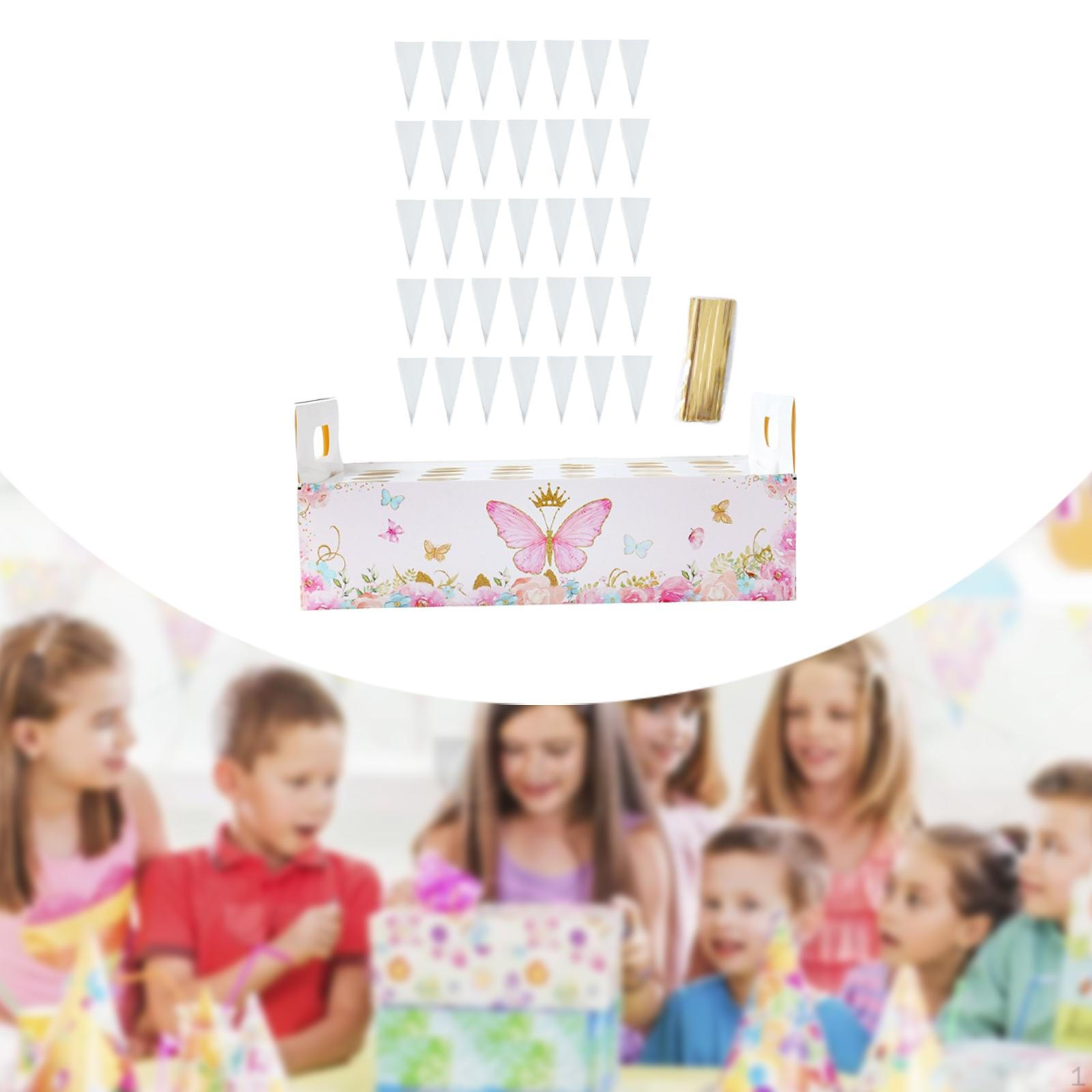 

35 штук конусных пакетов DIY прозрачный целлофан для мероприятия свадьба фестиваль Butterfly