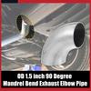 1.5 inch Universal OD 90 Degree Mandrel Bend Elbow Exhaust Tube | Stainless Steel | Aftermarket Branded | Pack of 1 | X AUTOHAUX