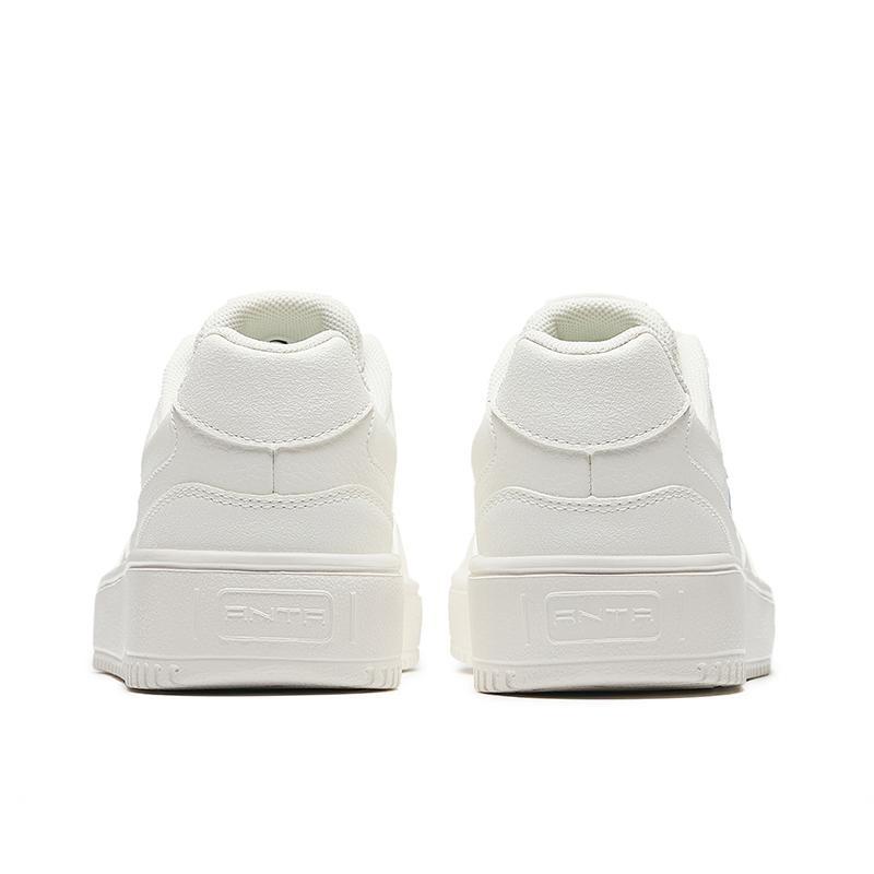 Anta Lightweight Classic Versatile Non-Slip Wear-Resistant Lightweight Increased Height Low-Top Skate Shoes Women Sneakers White Blue 922528001-3