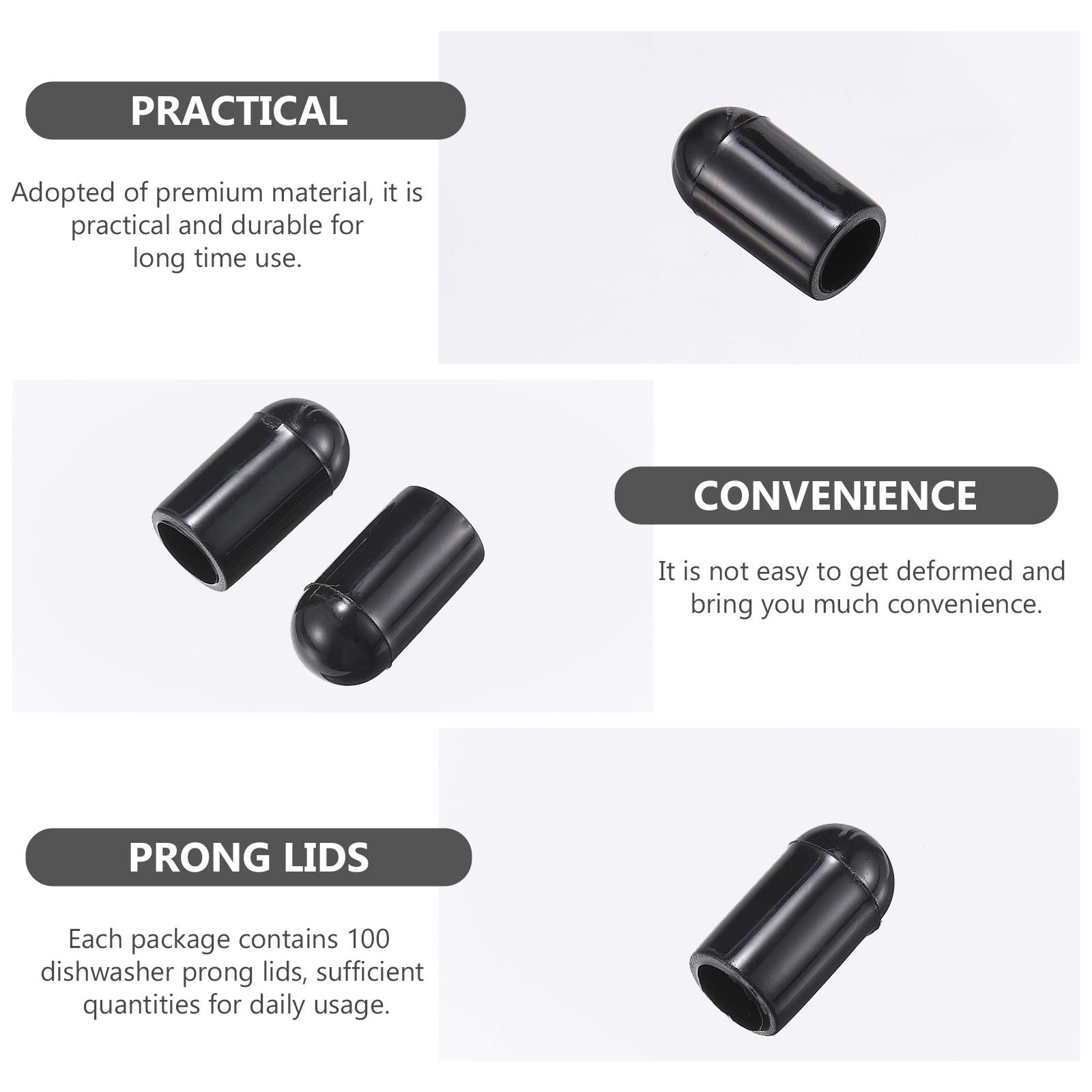 

100Pcs Dishwasher Rack Protective Caps 6Mm Replacement Wire Thread Protector Cover Dishwasher Prong Rack Accessory Safety 1.7X0.5X0.5CM