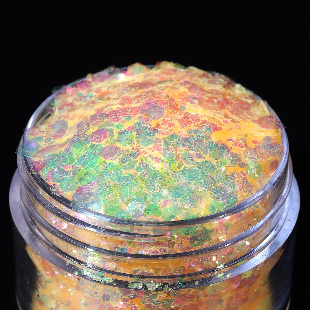 Holographic Chunky Glitter  Art Powder Iridescent Sequins Flakes Eco-Friendly PET Material Festival  Decoration