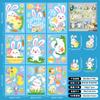 9 Sheets Easter Rabbit Eggs Window Stickers Decorations Reusable Glass Clings Decals for Holiday Spring Party Supplies