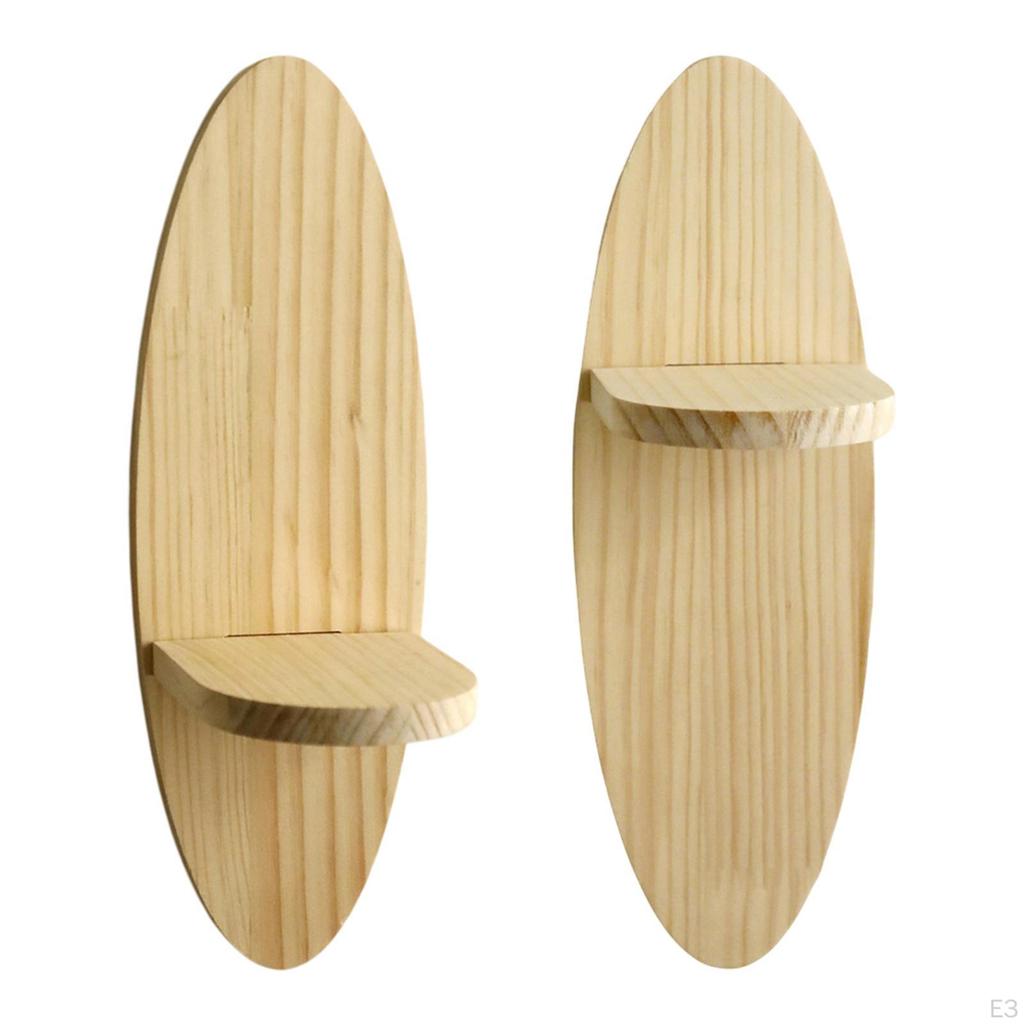 Oval Floated Shelf for Wall, Home Decor Organizer Storage Rack Wall Mount Wood Display Stand