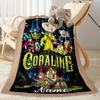Coraline's Magical Adventure Customize Your Name Blanket Throw Customizable Blanket Durable Comfort Great for Seaside Nap Picnics Couch All-Season Use