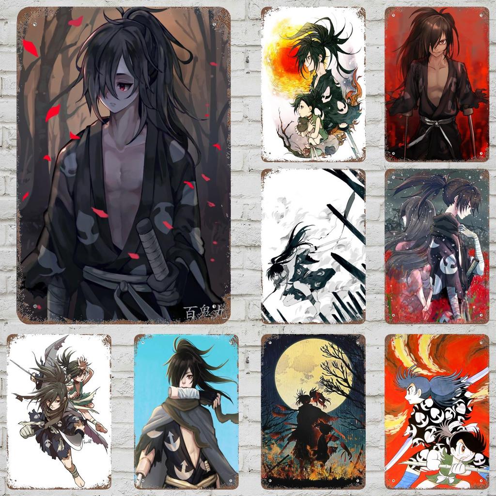 hyakkimaru anime Vintage Metal Tin Signs Posters Decor Retro Metal Plaque Wall Art Decor for Garage Bar