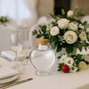 5x LOVE Glass Containers 350ml for Wine Alcohol Gift Wedding Bottles