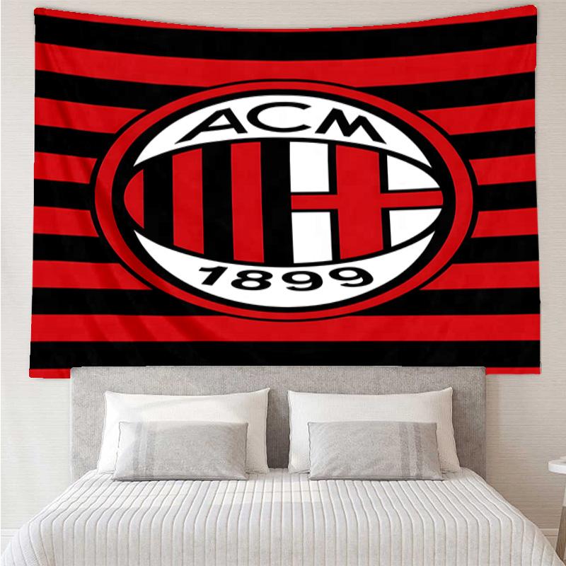 1PC Milan Football Club Printed Tapestry Room Decoration Wall Hanging for Living Room Bedroom, Dormitory, Birthday and Christmas Gifts