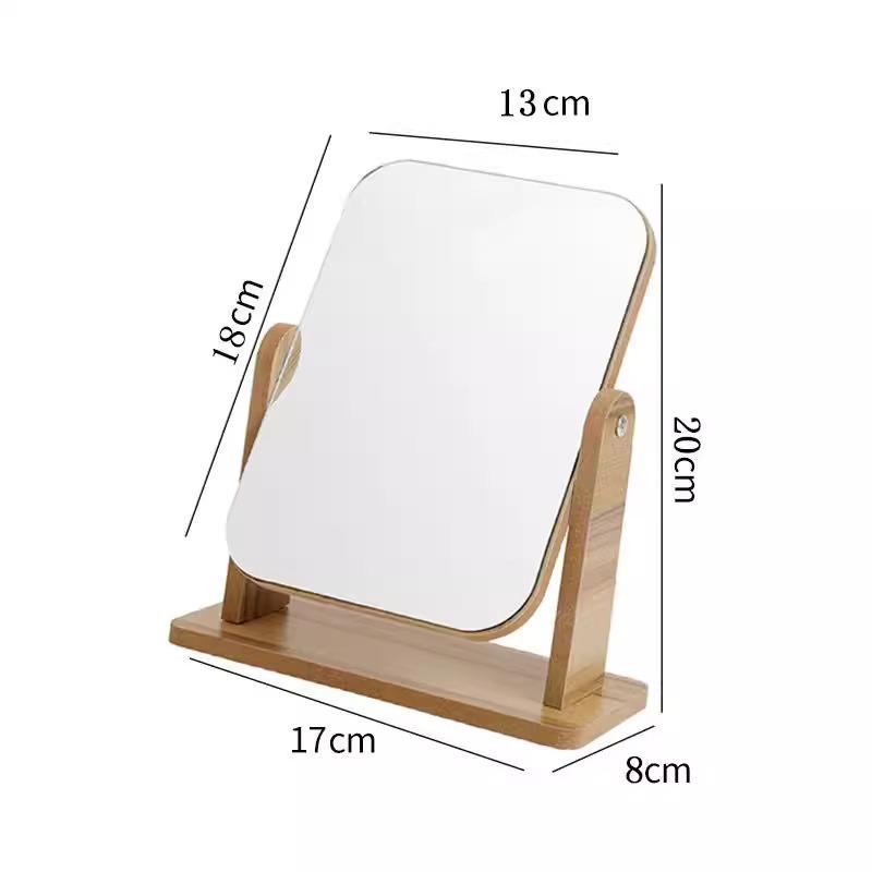 

Скидка для новичков: Вращающееся деревянное настольное зеркало для макияжа в простом стиле инс