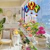 Hot Air Balloon Lantern Colorful Window Hanging Sun Catcher Home Decoration 2D Acrylic Pendant Light Catcher