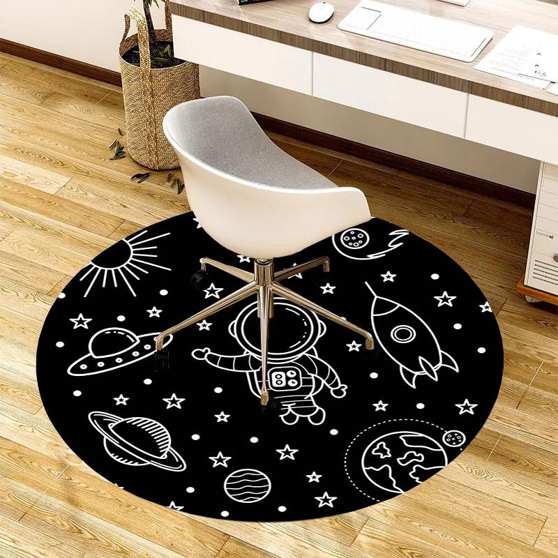 1pc Office Carpet Chair Mats Space Adventure Perfect for Decorating Office Chairs, Living Rooms, Or Bedrooms