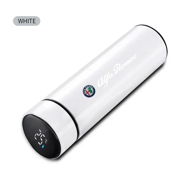 Inteligentny termos samochodowy z wyświetlaczem temperatury Kubek kawy do Alfa Romeo 159 Giulietta Giulia 147 Mito 156 Stelvio Volante