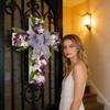 45cm  Cross, Easter Front Door Bow, Artificial Flower Decoration For Doors And Walls.