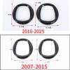 For Fiat 500 2007-2025 ABS Front and Rear  Circle Decorative Frame Stickers Car Exterior Accessories 2 Pcs
