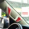 For 2019-2024 Dodge RAM 1500 ABS Red Interior A-pillar Grab Handle Cover Trim 4P
