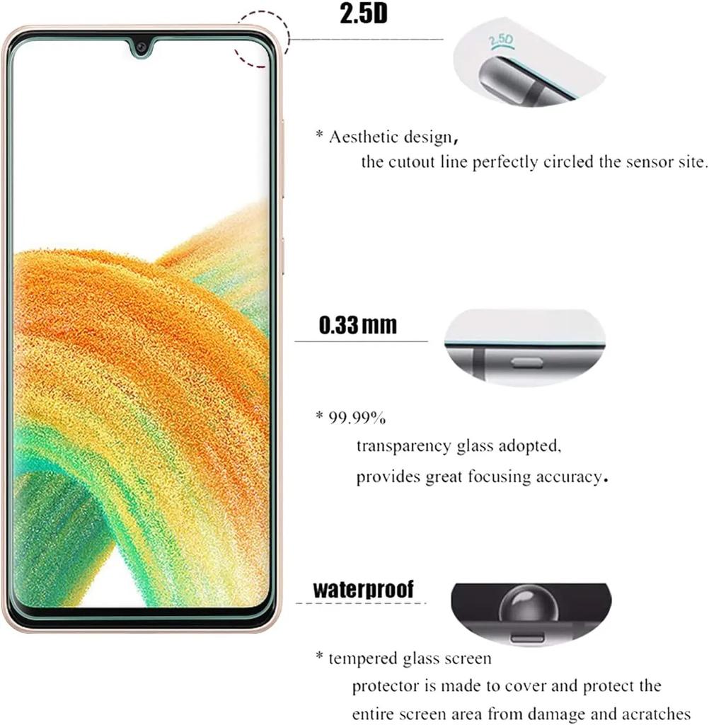 Schutzglas für Galaxy M23 M32 M33 M52 M53 Displayschutzfolie für Samsung Galaxy M51 HD gehärtetes Glas