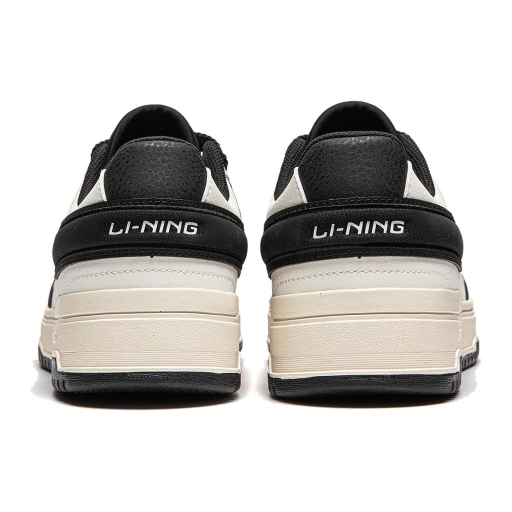 Li Ning Tian Ji 2.0 Casual Versatile Thick Sole Height Increasing Non-Slip Wear-Resistant Low-Top Skate Shoes Men Sneakers White Black AGCU193-7