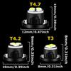 10pcs T3 T4.2 T4.7 T4 Super Bright LED Bulbs Car Neo Dashboard Instrument Cluster Lights Auto Panel Gauge Speedo Dash Lamps 12V Dome Lights 6