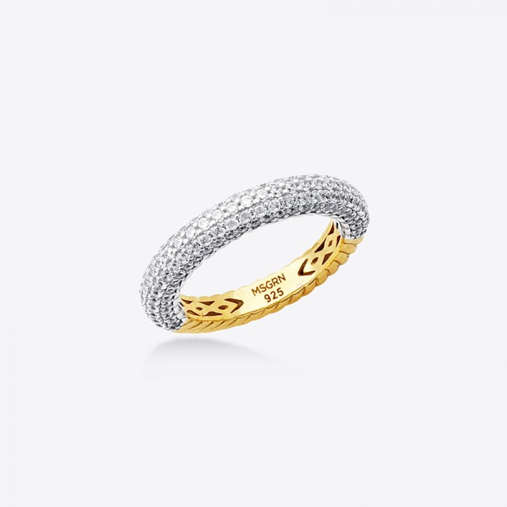 Miss Green Pave Note Ring