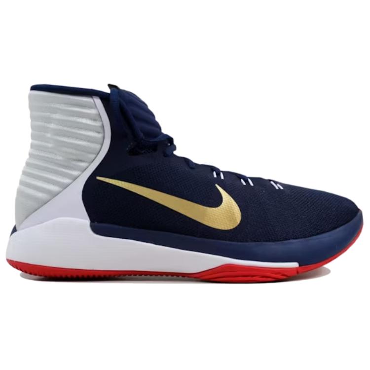 Nike Prime Hype DF 2016 USA Men Sneakers Blue Midnight-Navy Metallic-Gold-White 844787-400