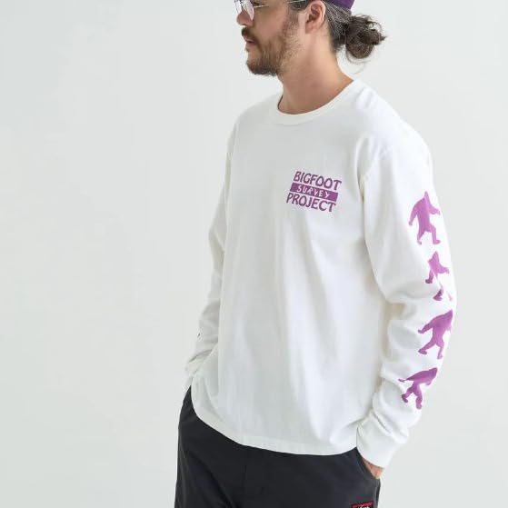 Tacoma Fuji Records Bigfoot Survey Project Logo Long Sleeve Tee S Size WHITE [Nanga]
