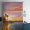 Alcudia Majorca At Sunset On The Beach Mallorca Balearic Islands Tulle Sheer Curtains for Living Room Voile Organza Curtain
