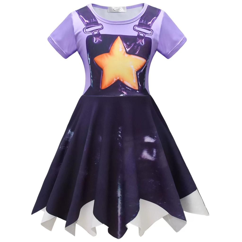 Lily Cosplay Dress Free Mask For Girls Kids Horror Game Halloween Costume Carnival Party Fancy Bow Dress Outfit With Bag