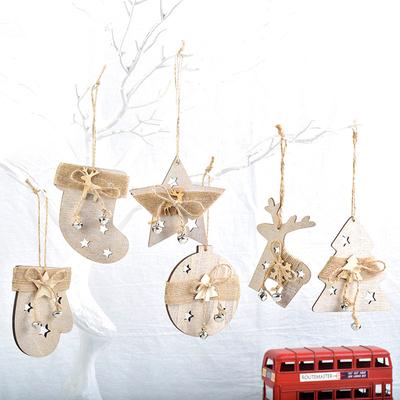 1PC Kid Spielzeug Hohe Qualität Holz Handwerk Neue Weihnachten DIY Anhänger Handgemachte Home Dekorationen Holz