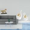 Elegant Horse And Swan Figurine Sculpture Artwork Collectible Art Ornament for Desk Living Room