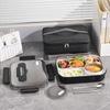 Insulated Lunch Bag with Compartmented Stainless Steel Bento Box for Office or School Meals