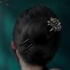 Chinese Style U Shaped Hairpin Handmade French Hairpin Two Prong Hair Clip for Chinese Hanfu Cosplay Costume
