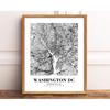 Eleville 8X10 Unframed Washington DC United States City View Abstract Road Modern Map Art Print Poster Wall Office Home Decor Minimalist Line Art