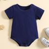 Newborn Baby Summer Cotton Short-Sleeved Jumpsuit Romper