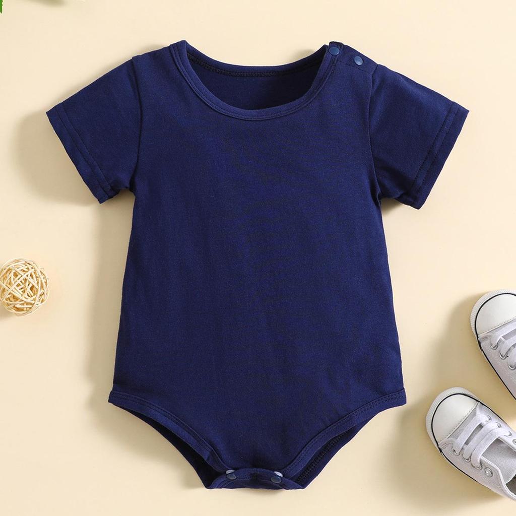Newborn Baby Summer Cotton Short-Sleeved Jumpsuit Romper