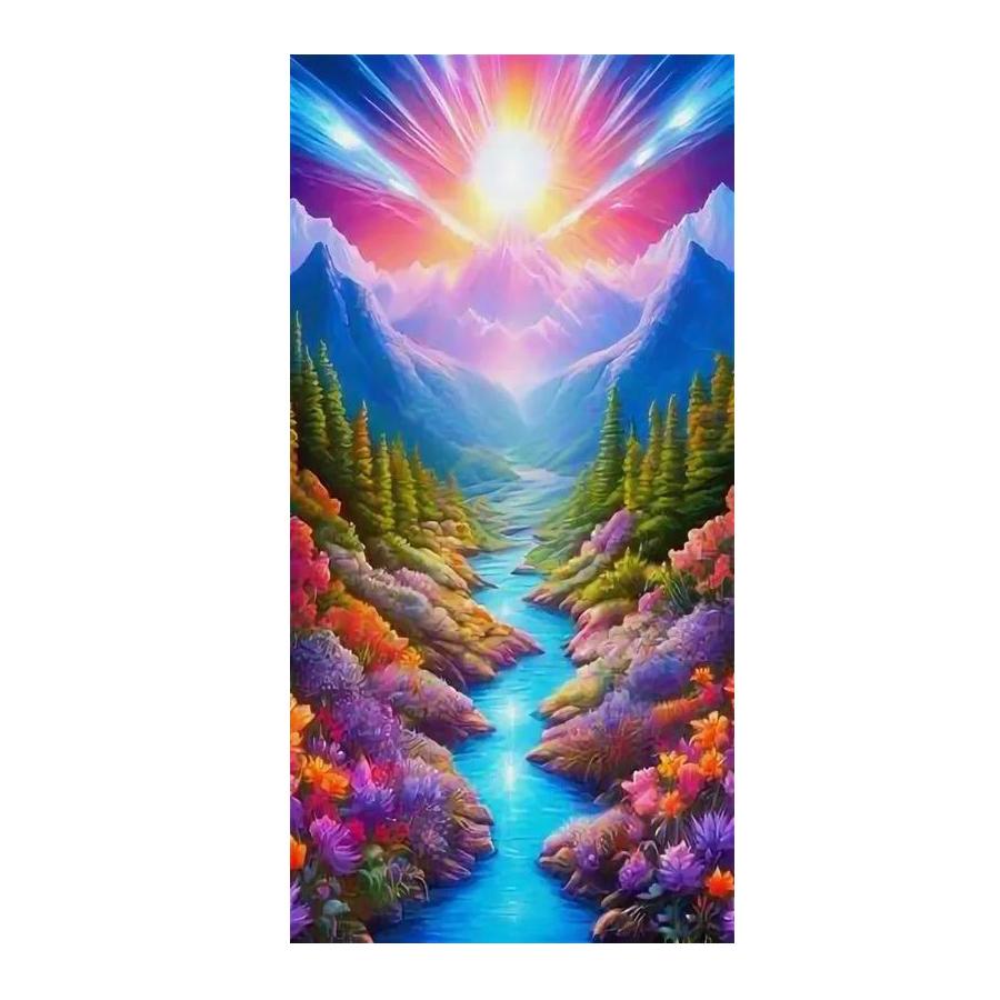 Diamond Painting New Collection Natural Scenery Waterfalls Rivers Diy Full Rhinestone Embroidery Landscape Mosaic Cross Stitch Kits Wall Decor
