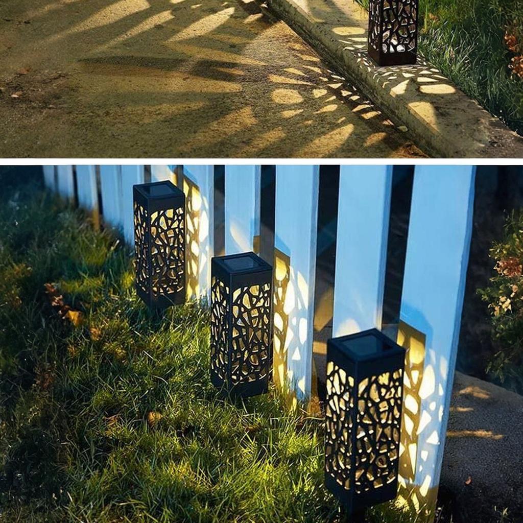 Solar Outdoor Lights, Solar Decorative Lights for Garden Lighting, Solar LED Vintage Hollow Garden Floor Lamp