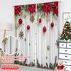 2D platt tryck 2 st Julscen Gardin Högtid Jul3 Mångsidig Hållbar Polyester Utan Elektricitet Fest