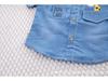 Stylish Toddler Summer Short-Sleeve Lapel Denim Two-Piece Set for Boys & Girls
