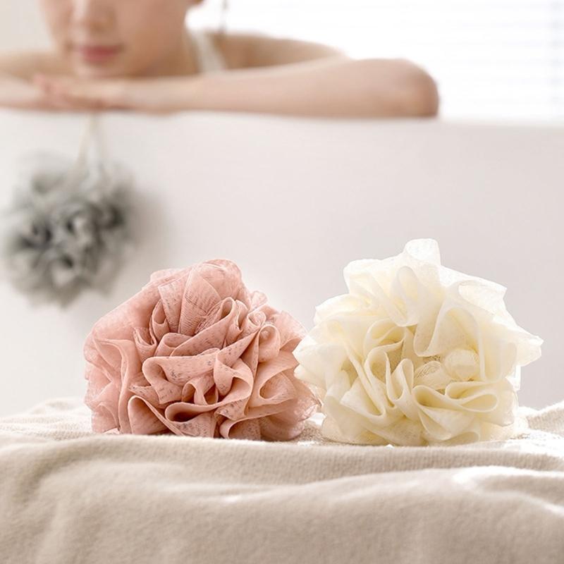 Multipurpose Bath Sponge For Lathering Mesh Loofah Exfoliator Gentle Skin Cleansing Design