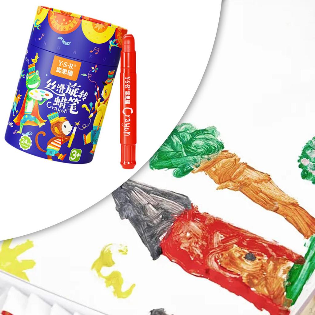 Oil Pastels Washable Rotatable Painting Sticks for Artists Children Kids