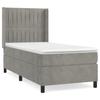 Vidaxl Letto Continentale Con Materasso, Grigio Chiaro, Velluto, 90X190 Cm