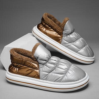Fashion House Shoes Winter Casual Footwear Round Toe Flexible Platform Slip-on  Outdoor Non-slip Wear-Resistant Plus Velvet Keep Warm