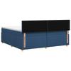 Box Spring Bed with Mattress and Headboard Blue 200 X 200 Cm Fabric