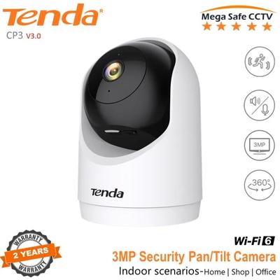Tenda Wireless Camera RP3 3MP Security Pan/Tilt WiFi6 Two Way Audio Indoor Camera 360° All-Round Vision Baby Cameras Security (with Optional SD Card)