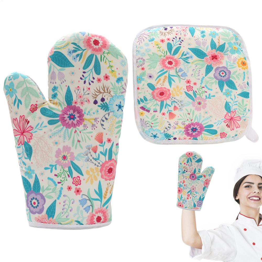 

Pot Holders And Oven Mitts Non-Slip Potholders Utensils Washable Kitchen Baking Gloves Hot Pads For Microwave Pan Plate Bowl